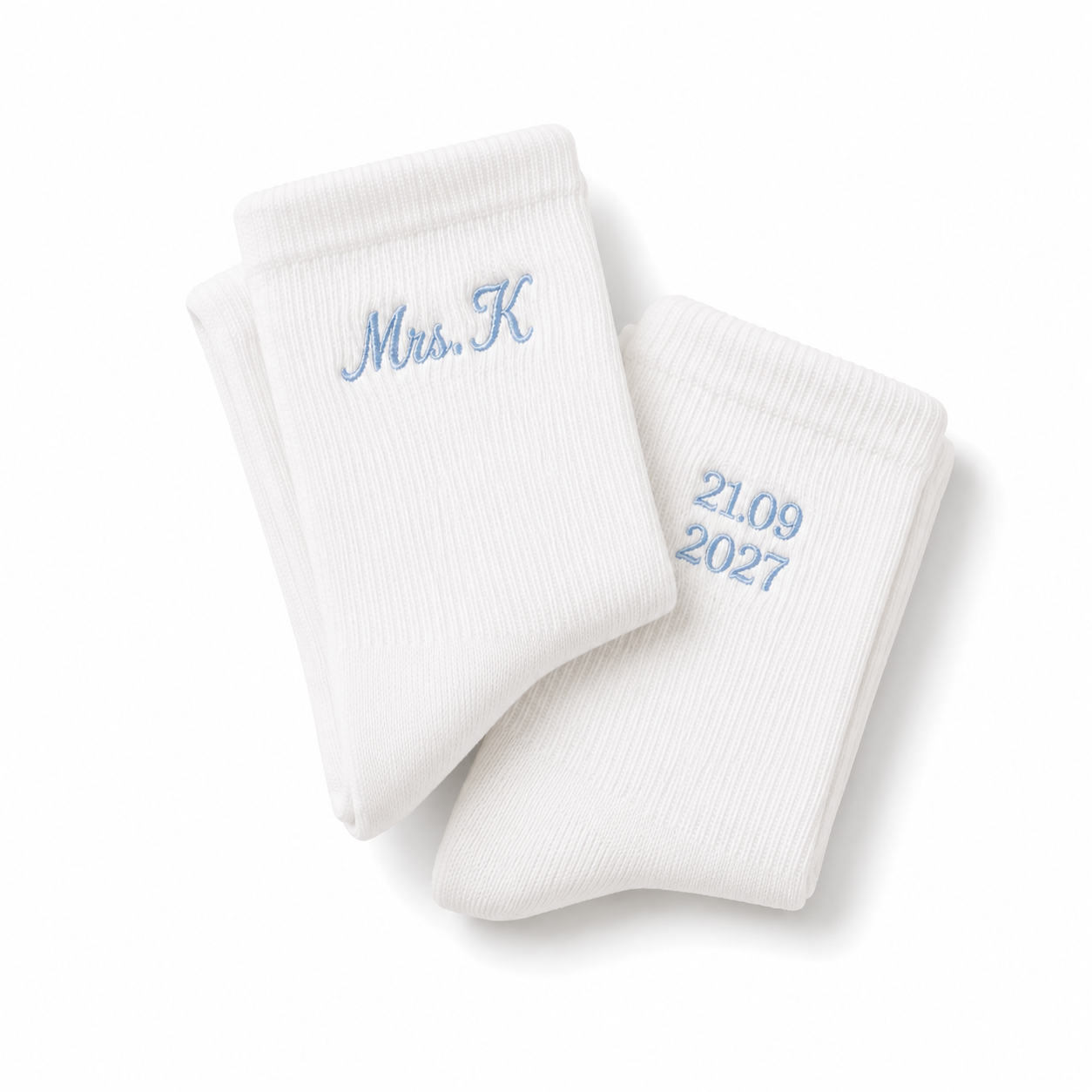 Personalised white socks
