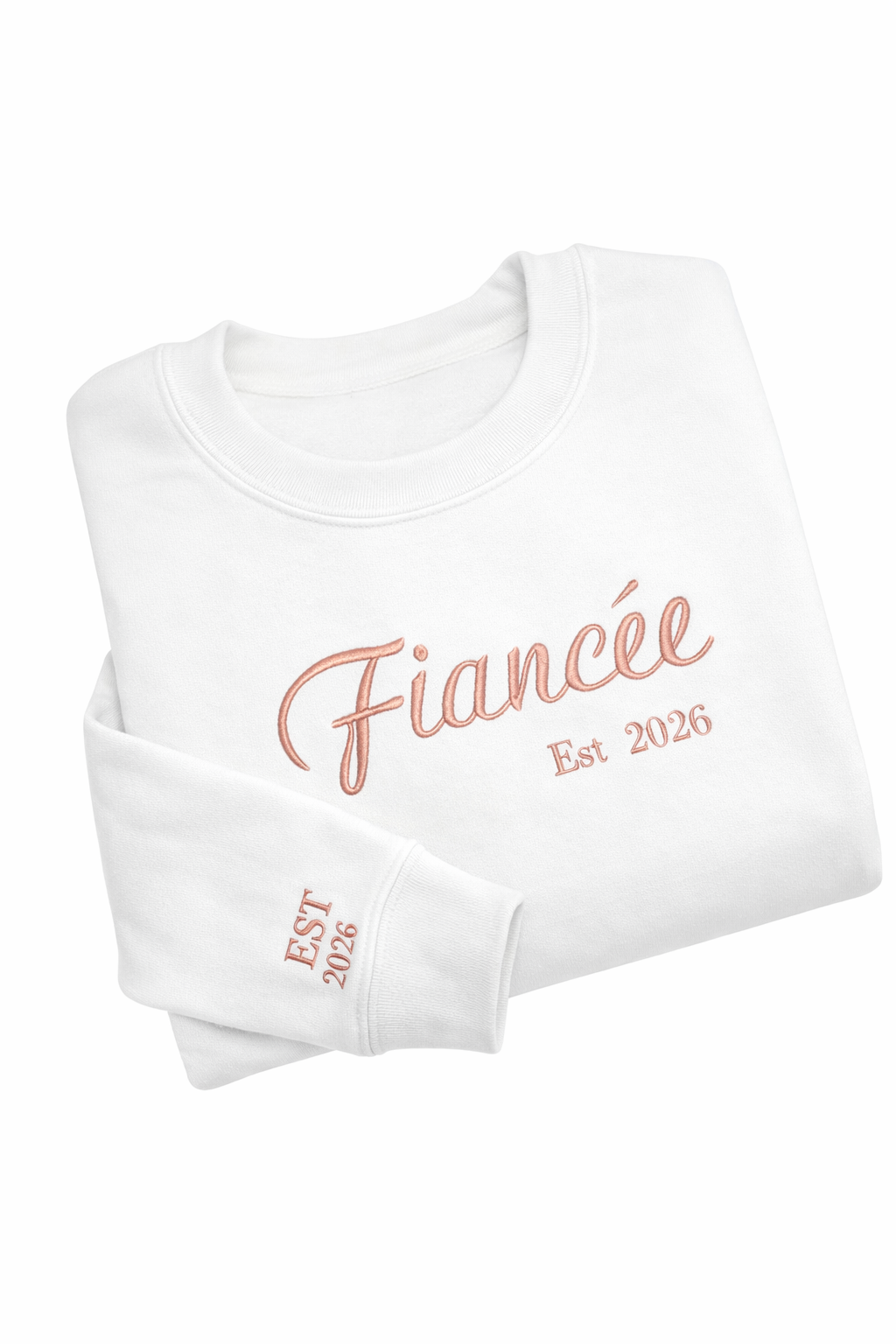 Fiancée personalised embroidered sweatshirt