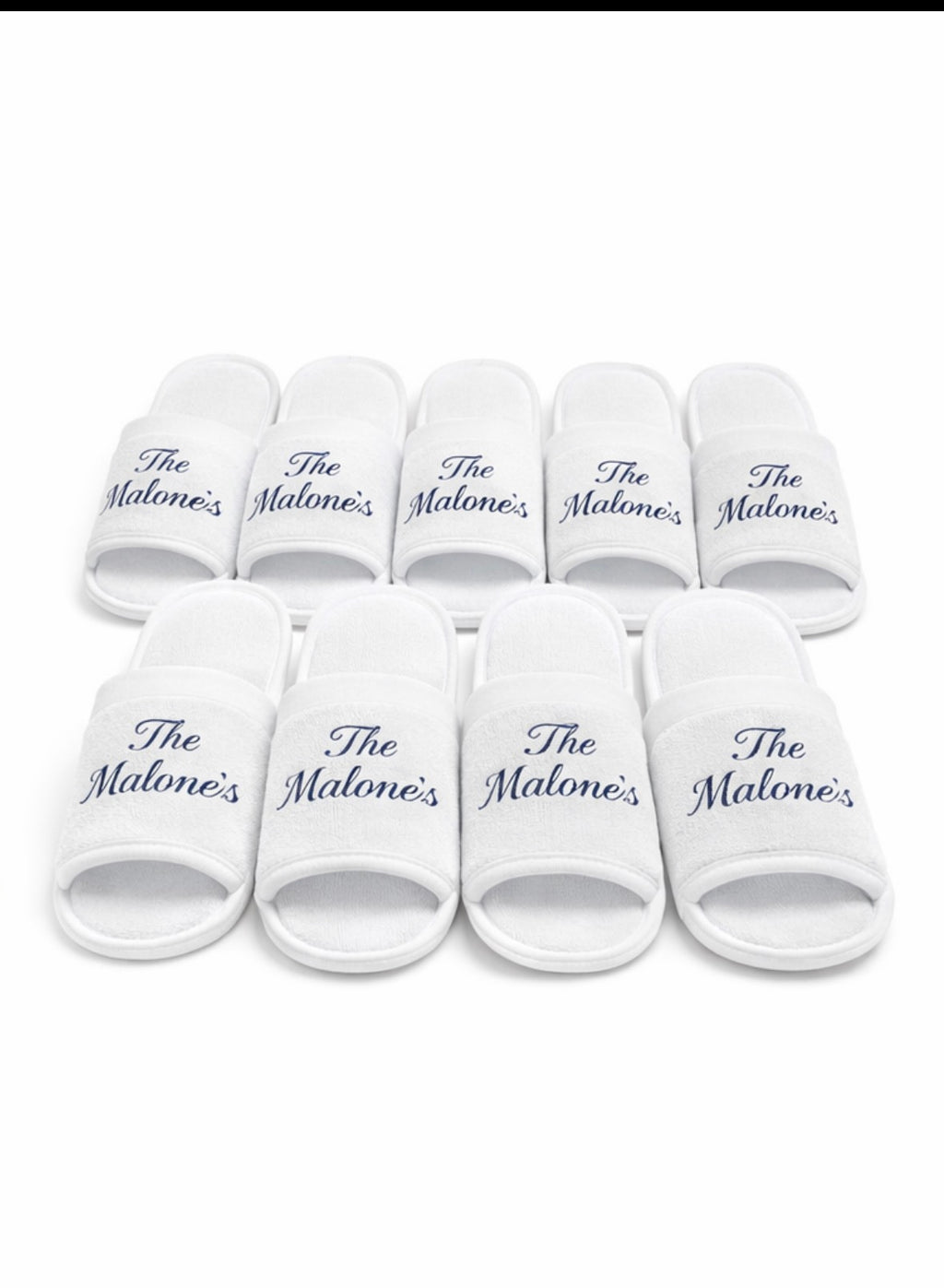 Personalised wedding guest slippers bulk