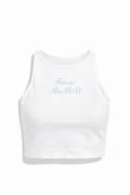 Personalised Bridal embroidered cropped tank top