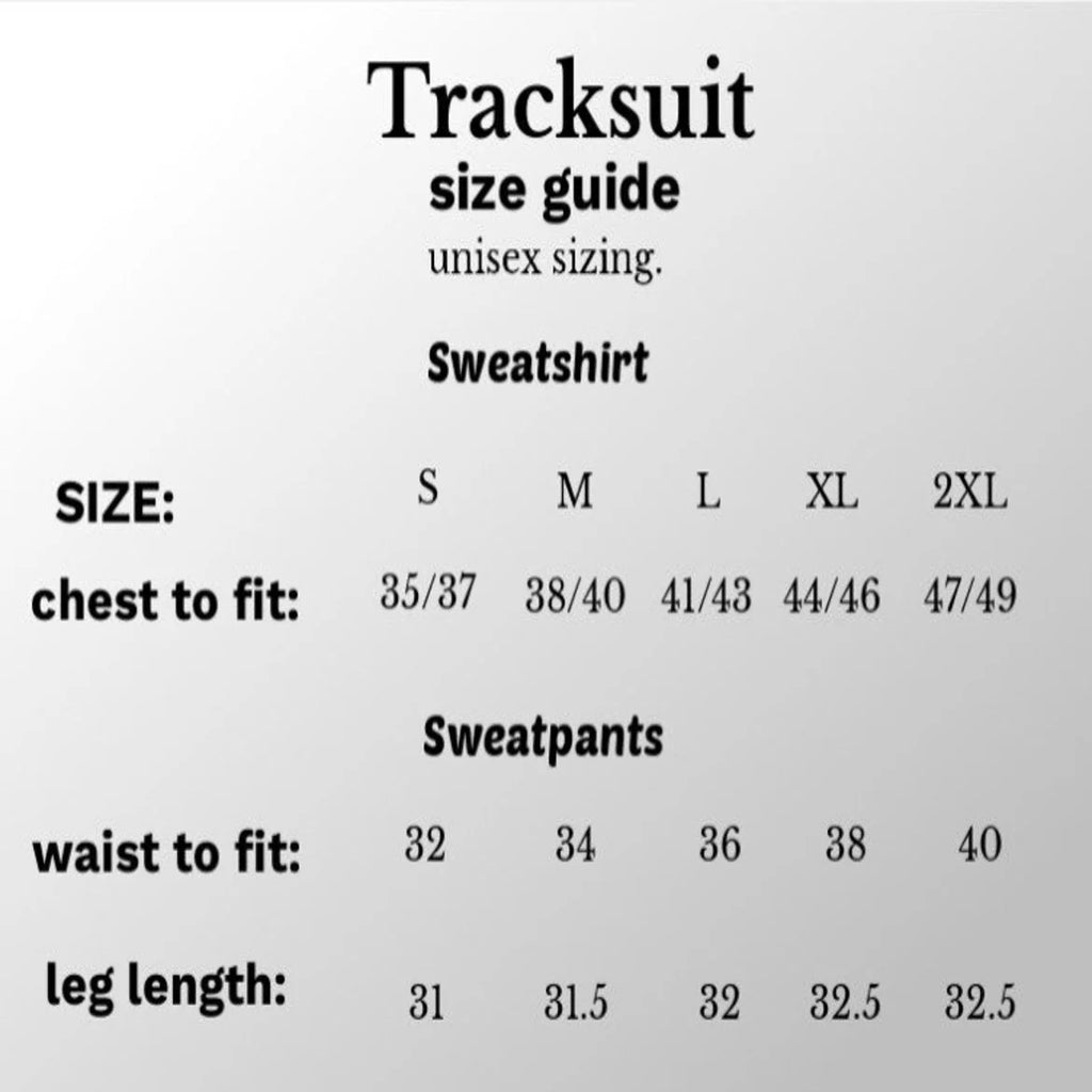 Fully customisable embroidered unisex tracksuit