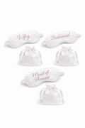 Personalised Bridal Satin Eye Mask with Pouch, single or bulk.
