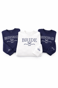 Bridal party bow detail personalised sweatshirts