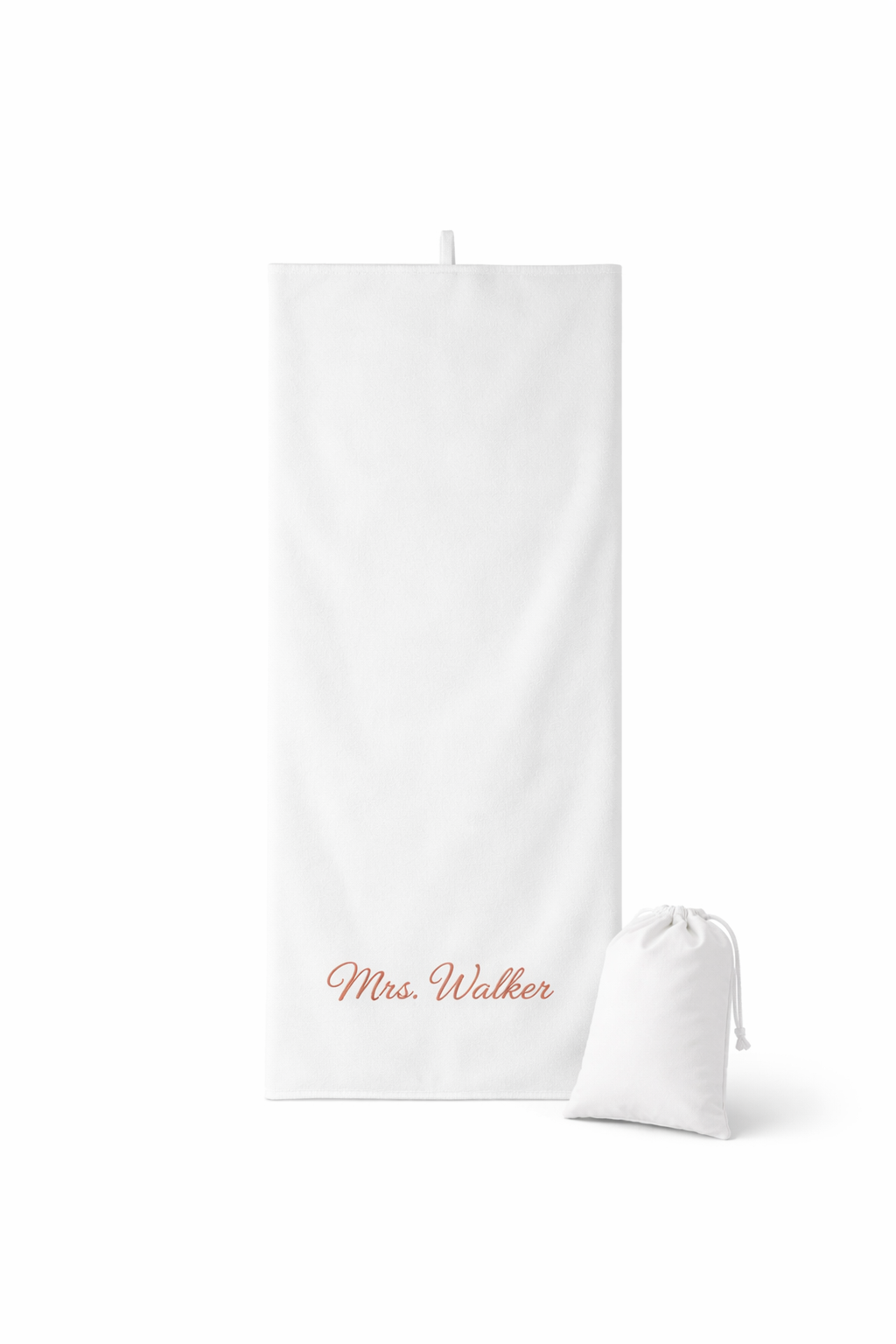 Personalised embroidered quick dry beach towel with pouch