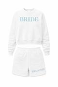 Personalised Bridal sweater & sweatshorts co ord set