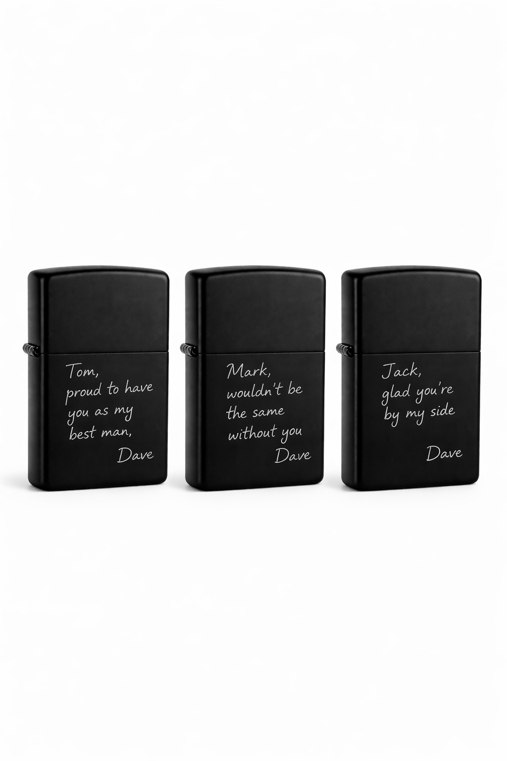 Personalised Groomsmen Lighter , Handwriting Engraved Best Man Gift