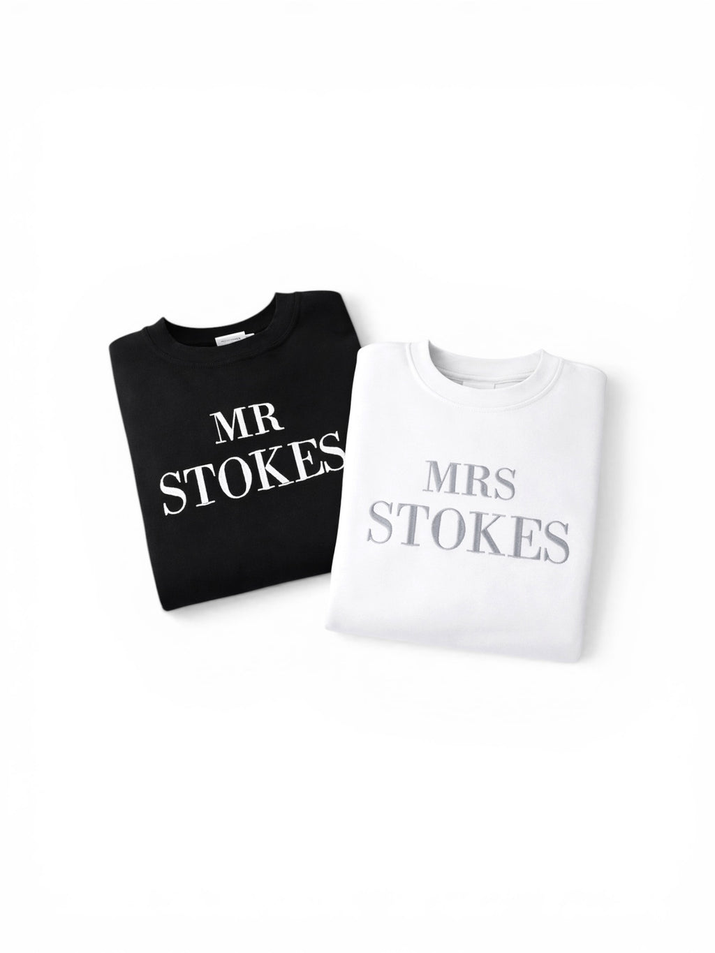 Personalised embroidered surname sweatshirts