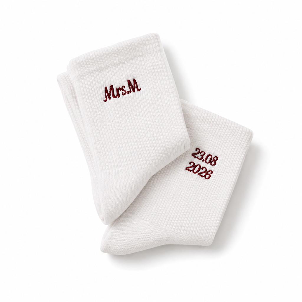 Personalised white socks