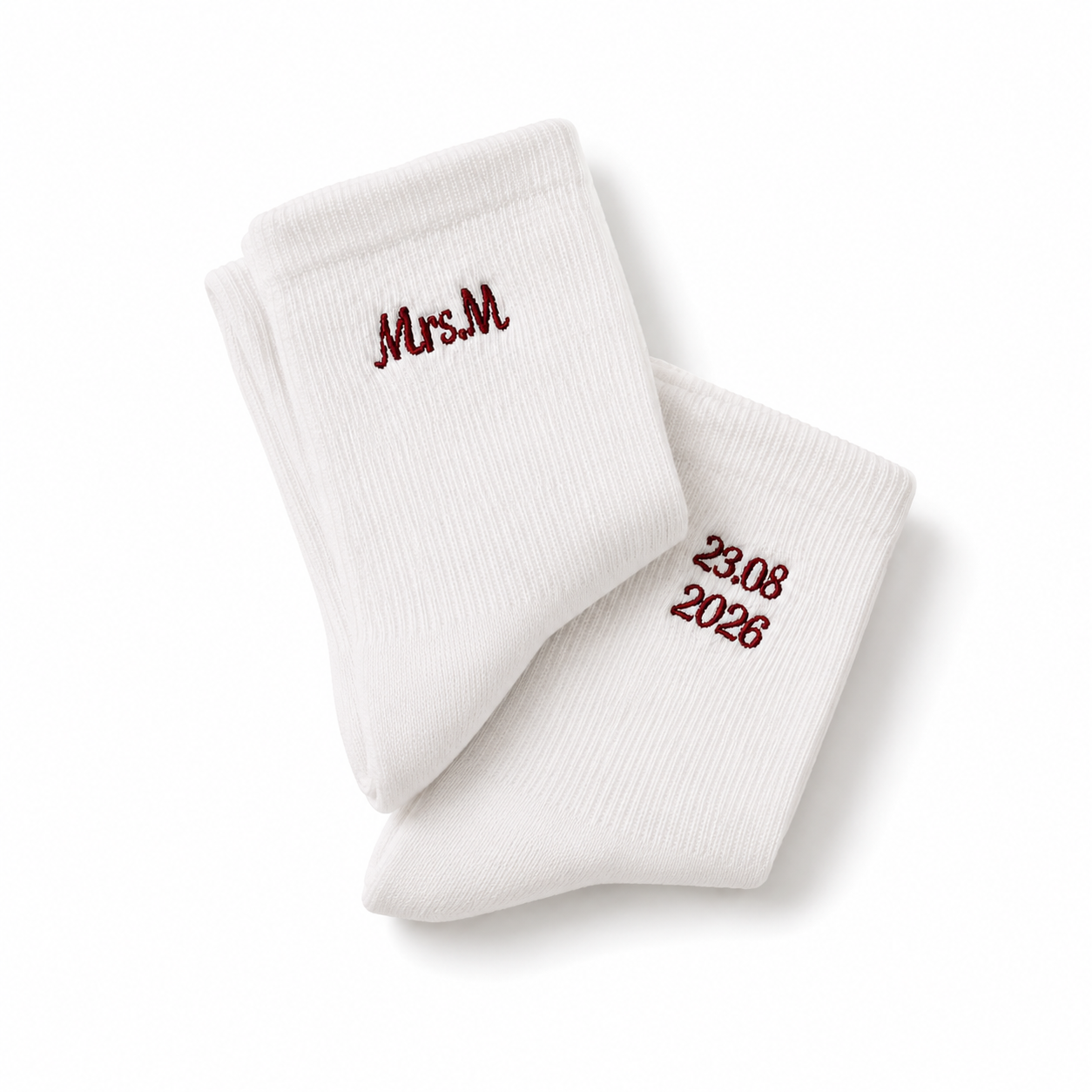 Personalised white socks