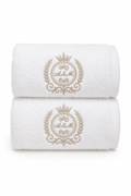 Personalised initial crest bath towel or sheet
