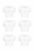 Custom Bridal fitted crop tshirt, single or bundle