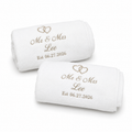 Surname embroidered wedding towels