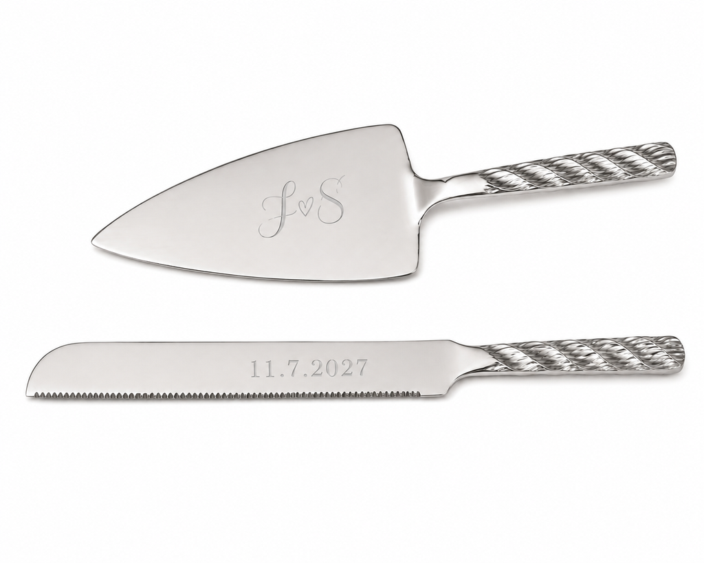Personalised cake knife set
