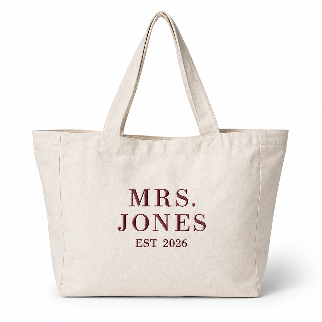 Oversized personalised beach bag